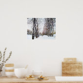 Schneebedecktes Landschaftsposter Poster (Küche)