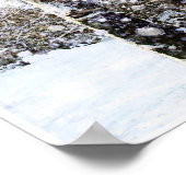 Schneebedecktes Landschaftsposter Poster (Ecke)