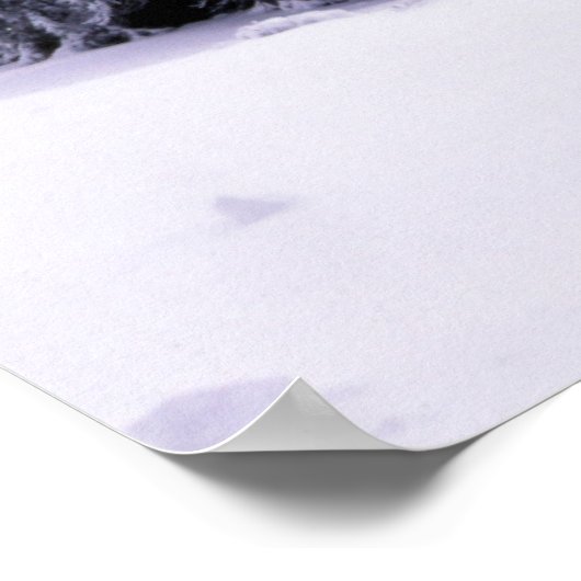 Schneebedecktes Landschaftsposter Poster (Ecke)