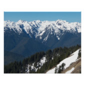 Schneebedecktes olympisches Foto glänzend Poster (Vorderseite)