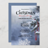 Schneebedecktes Pine Tree Weihnachtsfest Party Einladung (Vorne/Hinten)
