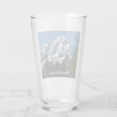 Schneebedecktes Rainier-Foto Glas (Rückseite)