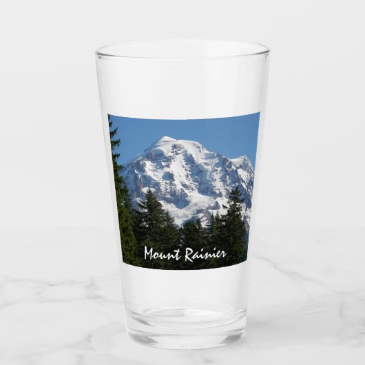 Schneebedecktes Rainier-Foto Glas (Vorderseite)