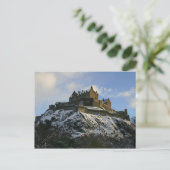 Schneebedecktes Schloss Edinburgh Postkarte (Stehend Vorderseite)