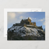 Schneebedecktes Schloss Edinburgh Postkarte (Vorne/Hinten)