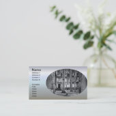 Schneebedecktes Spuk Haus Visitenkarte (Stehend Vorderseite)