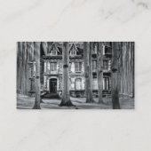 Schneebedecktes Spuk Haus Visitenkarte (Rückseite)