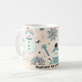 schneebedecktes Wintermuster Kaffeetasse (Vorderseite Links)