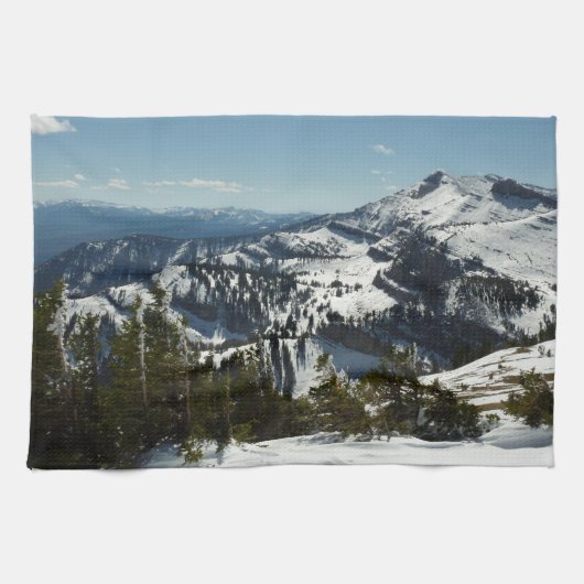 Schneebedeckungen des Grand Teton Mountains II Fot Geschirrtuch (Horizontal)