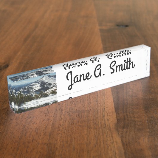 Schneebedeckungen des Grand Teton Mountains II Fot Namensplakette (Seite)