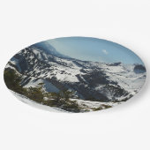 Schneebedeckungen des Grand Teton Mountains II Fot Pappteller (Schrägansicht)