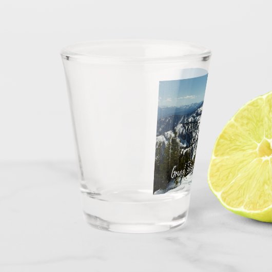 Schneebedeckungen des Grand Teton Mountains II Fot Schnapsglas (Links)