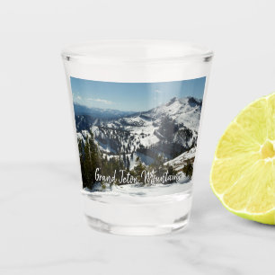 Schneebedeckungen des Grand Teton Mountains II Fot Schnapsglas