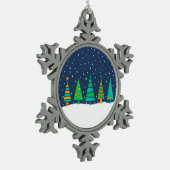 Schneebeere Bäume Snowflake Ornament (Links)