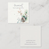 Schneebeere Quadratische Visitenkarte (Vorne/Hinten)