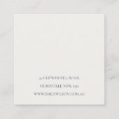 Schneebeere Quadratische Visitenkarte (Rückseite)