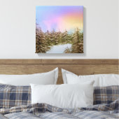 Schneebeeren bei Sonnenaufgang Original Winterland Leinwanddruck (Insitu (Schlafzimmer))