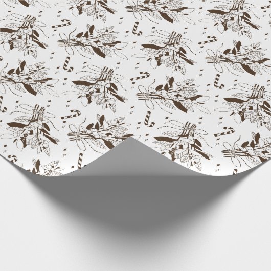 Schneebeeren Geschenkpapier (Ecke)