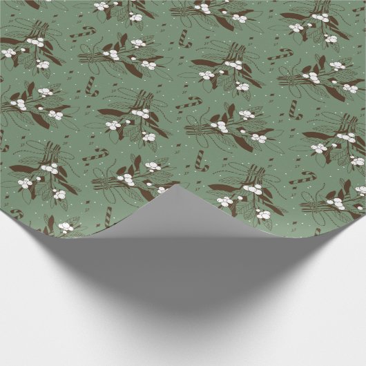 Schneebeeren Geschenkpapier (Ecke)