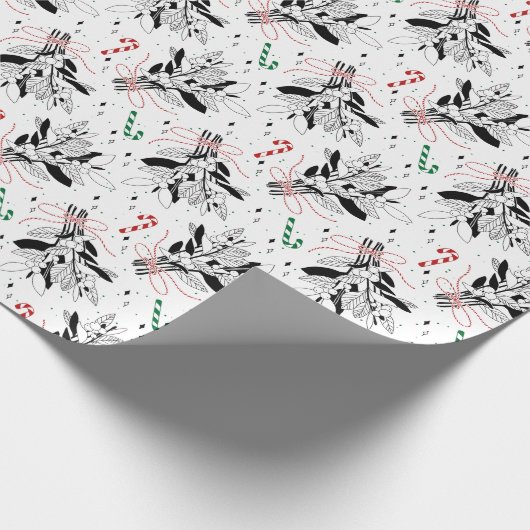 Schneebeeren Geschenkpapier (Ecke)