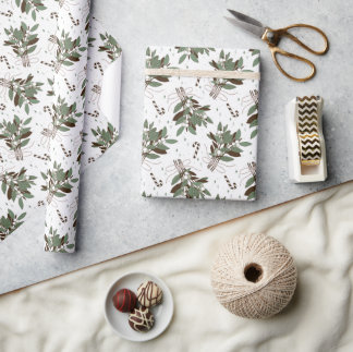 Schneebeeren Geschenkpapier