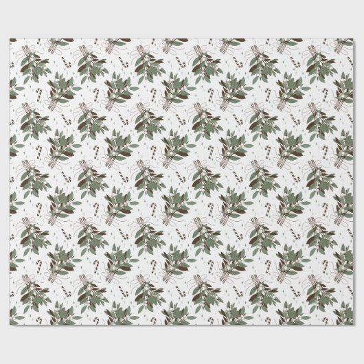 Schneebeeren Geschenkpapier (Flach)