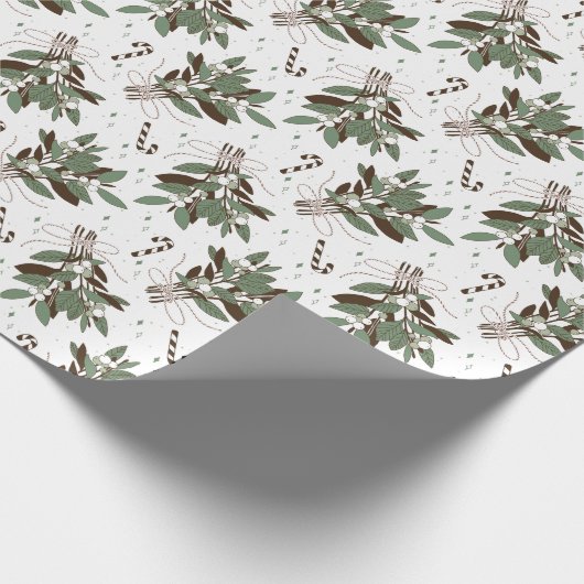 Schneebeeren Geschenkpapier (Ecke)