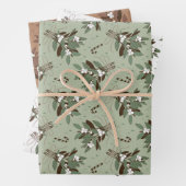 Schneebeeren Geschenkpapier Set (Beispiel)