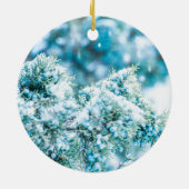 Schneebeeren Winterschmuck Keramik Ornament (Hinten)