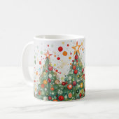 Schneebeete Pine Tree Winterlandschaft Kaffeetasse (Vorderseite Links)