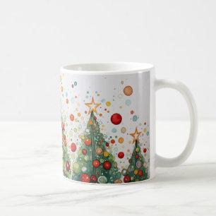 Schneebeete Pine Tree Winterlandschaft Kaffeetasse
