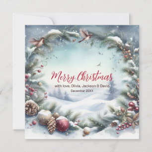 Schneebehangen Winterrahmen Weihnachten 