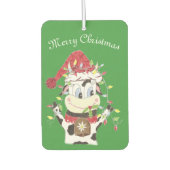 Schneebell die Kuh und das Weihnachtsgebäck Autolufterfrischer (Vorderseite)