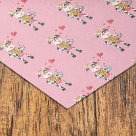 Schneebell in Liebe, rosa Papiertaschentuch Seidenpapier