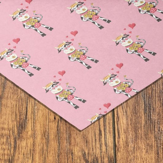 Schneebell in Liebe, rosa Papiertaschentuch Seidenpapier