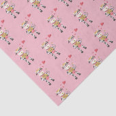 Schneebell in Liebe, rosa Papiertaschentuch Seidenpapier (Ausschnitt)