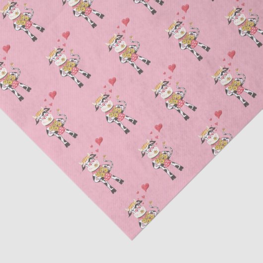 Schneebell in Liebe, rosa Papiertaschentuch Seidenpapier (Ausschnitt)