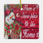 Schneebelplatz wie Zuhause Keramikornament (Vorderseite)