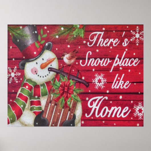 Schneebelplatz wie Zuhause Poster (Vorne)