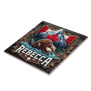 Schneeberg, Biber, kanadische Flagge Fliese