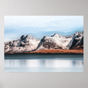 Schneeberg Lofoten Landschaftliches Foto Poster