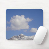 Schneeberg mit Wolken vor blauem Himmel, Mousepa Mousepad (Mit Mouse)