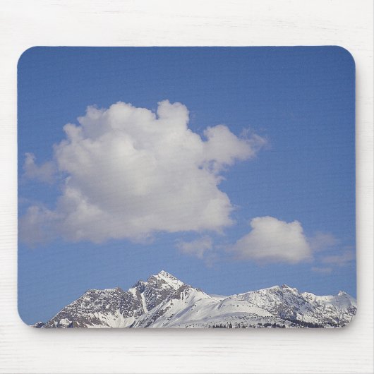 Schneeberg mit Wolken vor blauem Himmel, Mousepa Mousepad (Vorne)