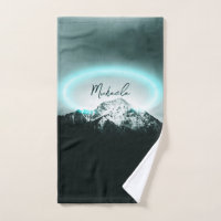 Schneeberg mysteriös blaues Neonlicht-Monogramm