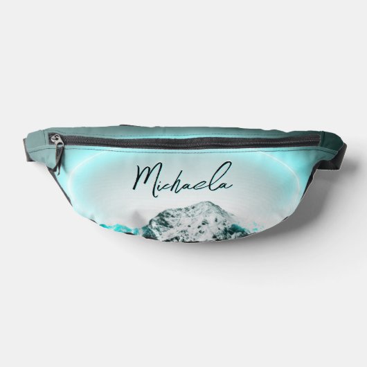 Schneeberg mysteriös blaues Neonlicht-Monogramm Bauchtasche (Ablage )