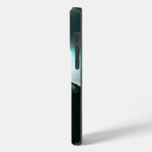 Schneeberg mysteriös blaues Neonlicht-Monogramm Case-Mate iPhone Hülle (Rückseite / Links)