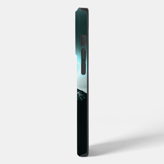 Schneeberg mysteriös blaues Neonlicht-Monogramm Case-Mate iPhone Hülle (Rückseite / Links)