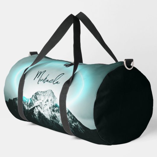 Schneeberg mysteriös blaues Neonlicht-Monogramm Duffle Bag (Linke Ecke)