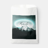 Schneeberg mysteriös blaues Neonlicht-Monogramm Geschenktütchen (Vorderseite)