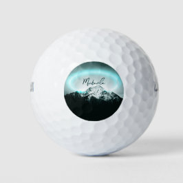 Schneeberg mysteriös blaues Neonlicht-Monogramm Golfball